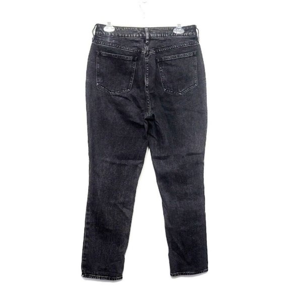Pacsun Charcoal Black Mom Jeans Womens Size 28 Tapered Leg Stretch Whiskering - Picture 2 of 8